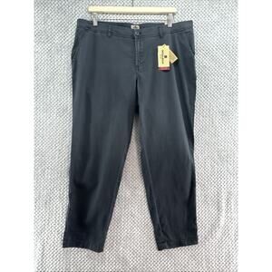 Woolrich Sunday Chino Pants Womens 14 Dark Coal Gray Cotton Mid Rise New Casual